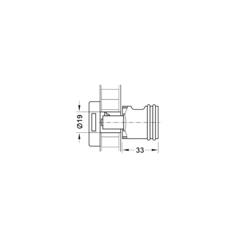 Bouton de meuble tournant L33 mm aluminium - HAFELE
