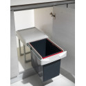 Poubelle coulissante sortie totale 16 litres - INOXA