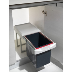 Poubelle coulissante sortie totale 16 litres - INOXA
