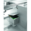 Poubelle coulissante plastique 16 litres - INOXA