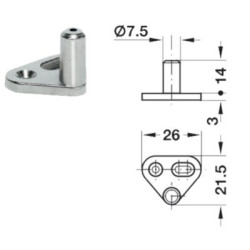 Serrure de meuble pêne dormant espagnolette pour meubles axe 40 mm - HAFELE