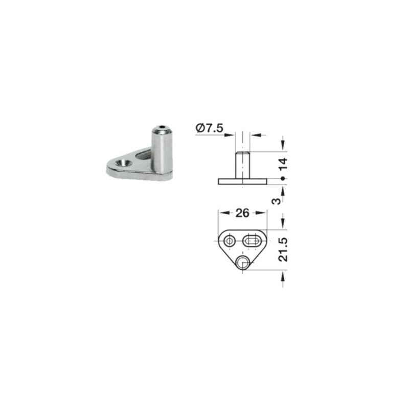 Serrure de meuble pêne dormant espagnolette pour meubles axe 40 mm - HAFELE