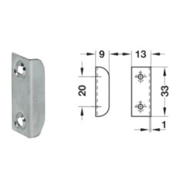 Serrure de meuble pêne dormant espagnolette pour meubles axe 40 mm - HAFELE