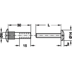 Vis d'assemblage et douille acier - HAFELE