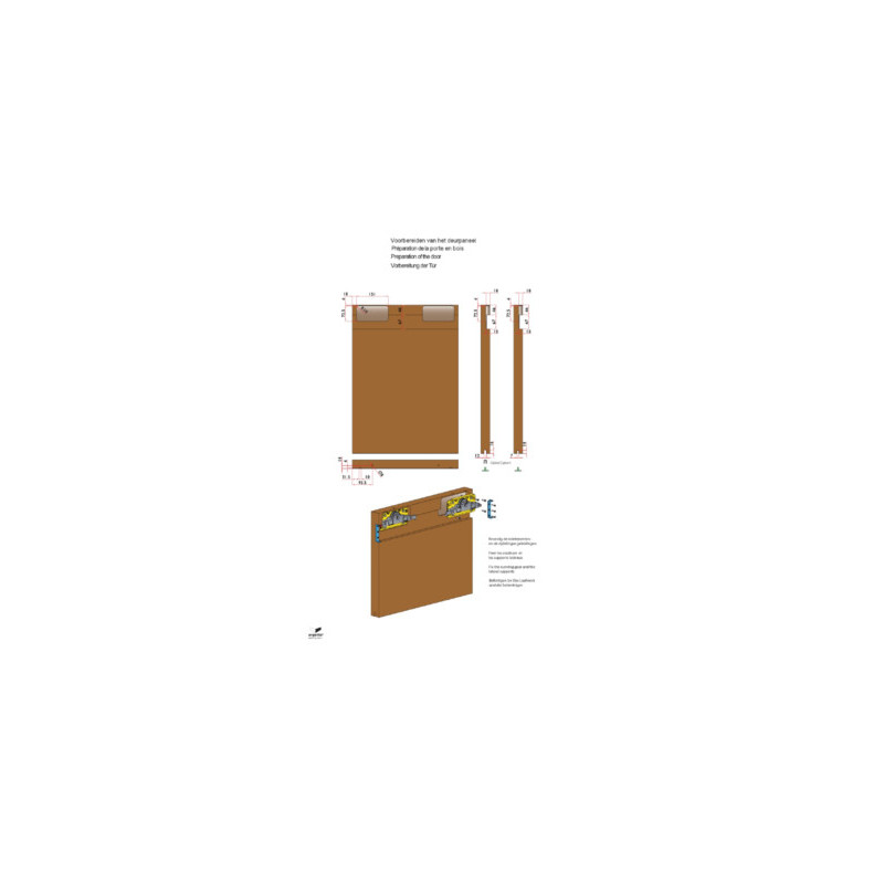 Système pour porte coulissante en applique LINEA - ARLU