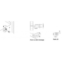 Boîtier de ferrure d'assemblage plastique RAFIX 20 - HAFELE