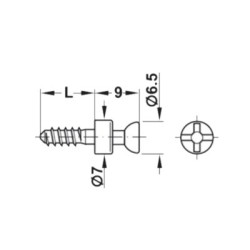 Goujon d'assemblage S20 diamètre 3 mm RAFIX 20 - HAFELE