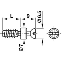 Goujon d'assemblage S20 diamètre 5 mm RAFIX 20 - HAFELE