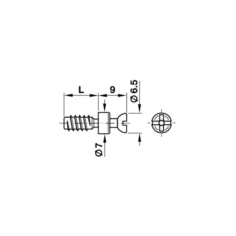 Goujon d'assemblage S20 diamètre 5 mm RAFIX 20 - HAFELE
