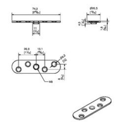 Platine inox 304L 0026XA2 - MANTION