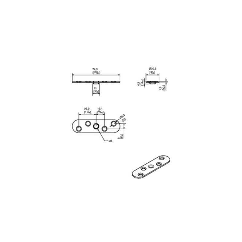 Platine inox 304L 0026XA2 - MANTION