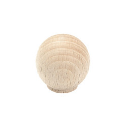 Bouton de meuble boule bois brut - CADAP