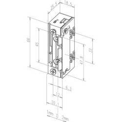 Gâche à encastrer de chantier 118E - EFF EFF