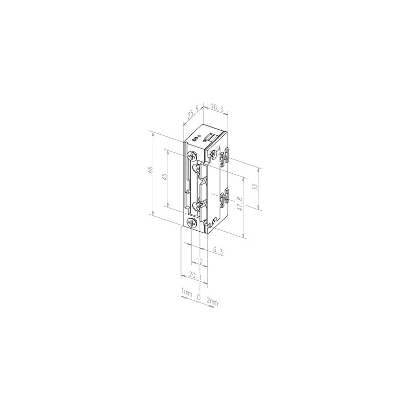 Gâche à encastrer de chantier 118E - EFF EFF