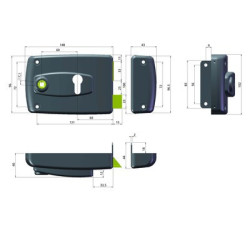 Serrure applique monopoint horizontale à fouillot profil européen FREELOX - JPM