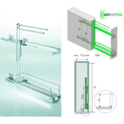 Combiné porte-torchons/bouteilles - KESSEBOHMER FRANCEAL