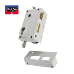 Serrure applique 3 points verticale à fouillot pour profil européen A2P 73 blanche - BRICARD