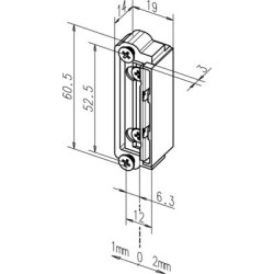 Gâche à encastrer de chantier PROFIX - EFF EFF