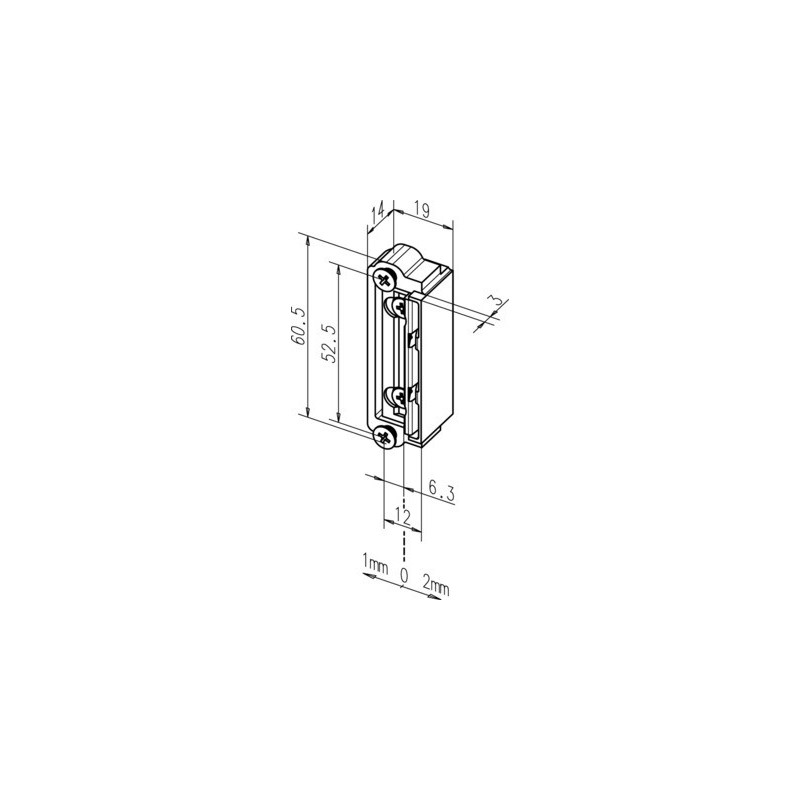 Gâche à encastrer de chantier PROFIX - EFF EFF
