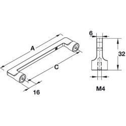 Poignée de meuble forme D bronze patiné H1565 - HAFELE