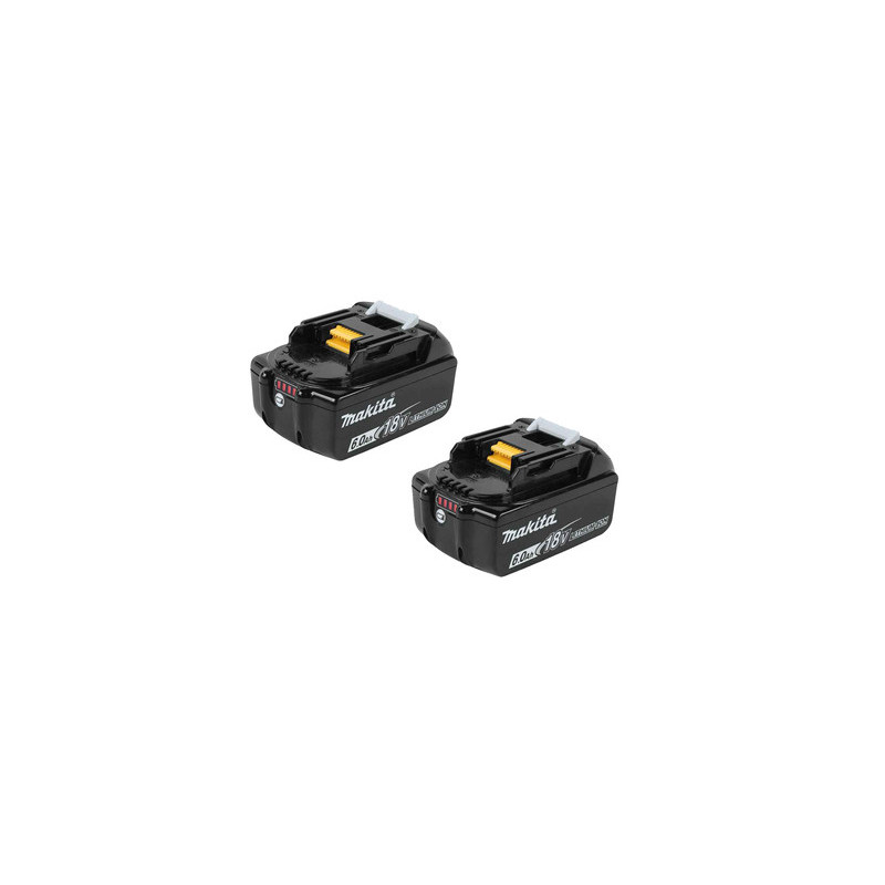 Pack 2 batteries + chargeur 18V Li-Ion 6,0Ah ENERGIE - MAKITA