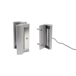 Ventouse électromagnétique en applique avec poignées de tirage 12/24VDC MAG3000 - LOCINOX