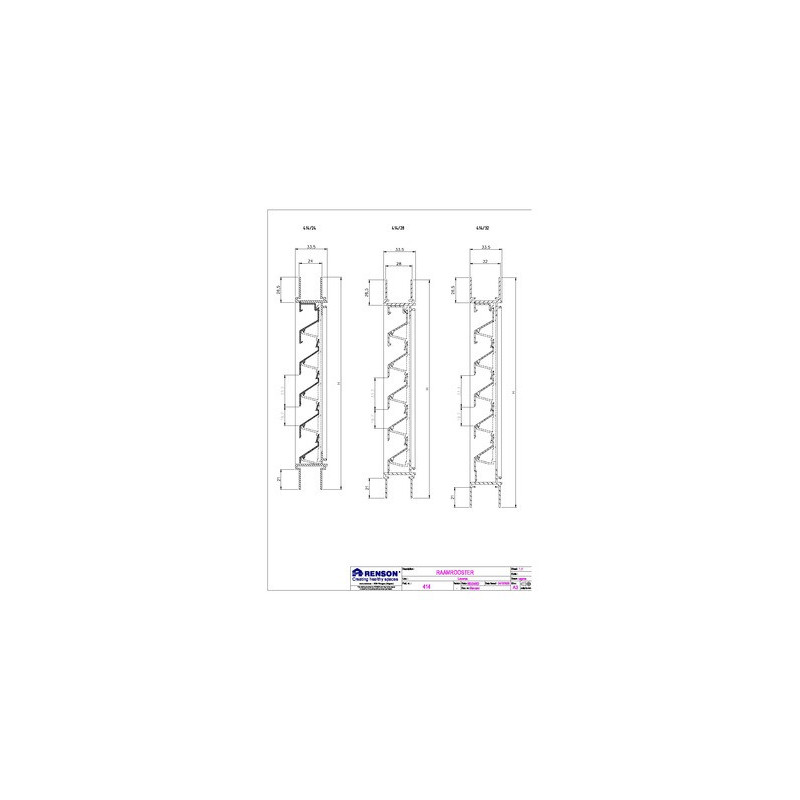 Grille de ventilation sur mesure STANDARD 414 - RENSON