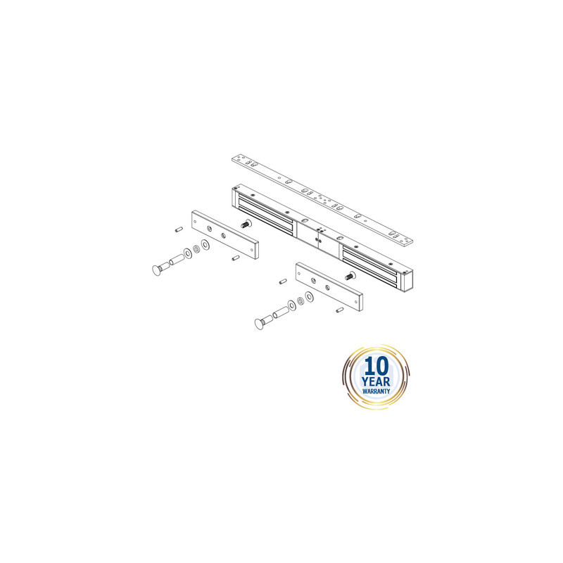 Ventouse électromagnétique en applique 300 Kg 12/24VDC avec signal - CDVI