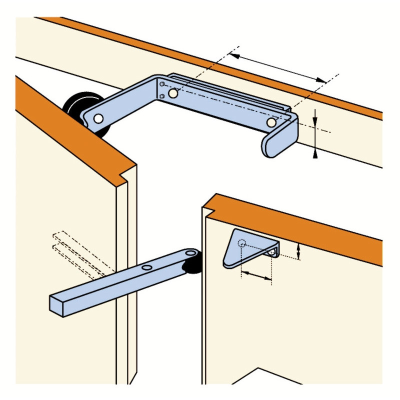 Battée de sécurité pour sélecteur de fermeture 2 vantaux - GROOM