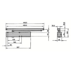 Bras coulisse pour ferme-porte TS 3000 / TS 5000 - GEZE