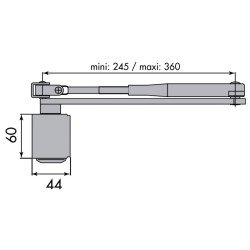 Bras compas pour ferme-porte GR 150 / GR 200 / GR 300 - GROOM