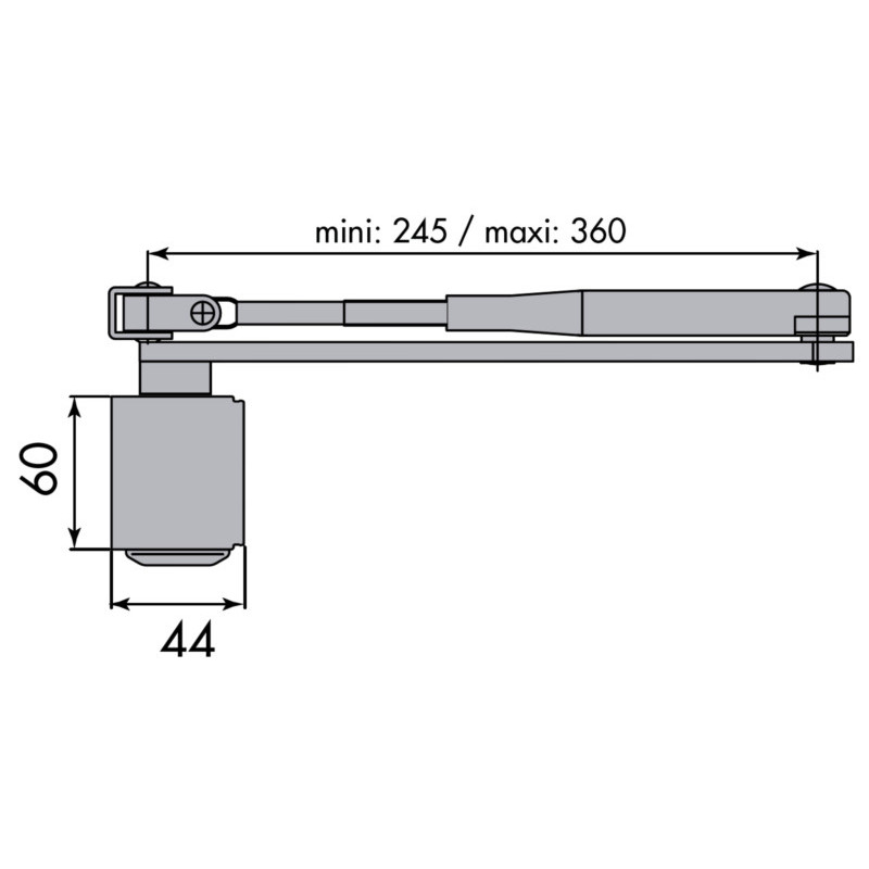 Bras compas pour ferme-porte GR 150 / GR 200 / GR 300 - GROOM