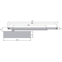 Bras coulisse pour ferme-porte GR 150 / GR 200 / GR 300 - GROOM