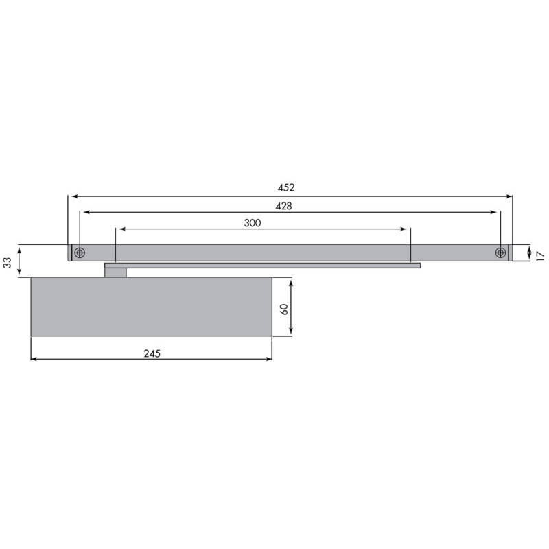 Bras coulisse pour ferme-porte GR 150 / GR 200 / GR 300 - GROOM