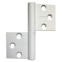 Paumelle aluminium universelle à bouts carrés 102x94 mm - ARLU