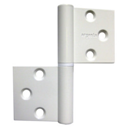 Paumelle aluminium universelle à bouts carrés 102x94 mm - ARLU