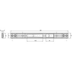 Gâche centrale double empennage réglable CE196-1NRS - CVL