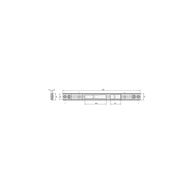 Gâche centrale double empennage réglable CE196-1NRS - CVL