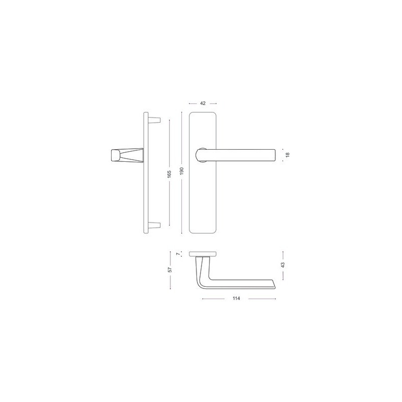 Ensemble sur plaque EA165 KAZA argent - VACHETTE