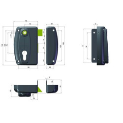 Serrure applique monopoint verticale à fouillot profil européen FREELOX - JPM