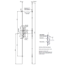 Serrure à encastrer 4 points pêne dormant demi-tour clé i 20500 RB90 - VACHETTE ASSA ABLOY
