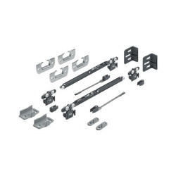 Kit coulissant avec amortisseur de fermeture SYSLINE S - HETTICH