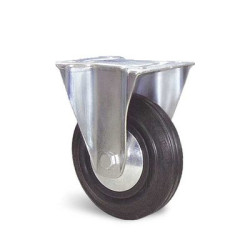 Roulette sur platine roue caoutchouc fixe Ø65 PORTROLL - GUITEL HERVIEU