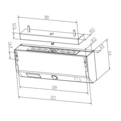 Ventouse électromagnétique en applique 1500 Kg 12/24VDC VX2400-ESCAPE VORTEX - HQ MAG