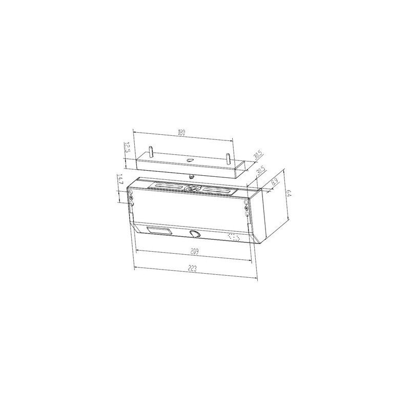 Ventouse électromagnétique en applique 1500 Kg 12/24VDC VX2400-ESCAPE VORTEX - HQ MAG