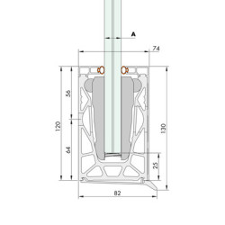 Kit garde-corps montage nez de dalle DF810FR DEFENDER - LOGLI MASSIMO
