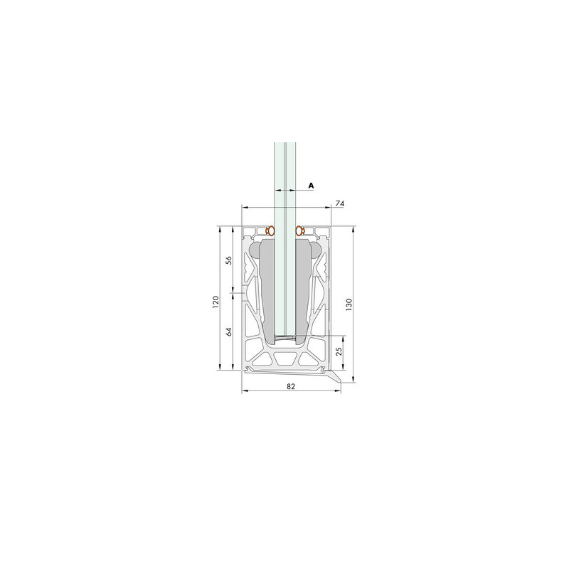 Kit garde-corps montage nez de dalle DF810FR DEFENDER - LOGLI MASSIMO