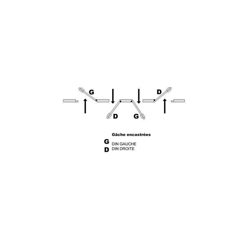 Gâche électrique à encastrer à rupture de courant 24V DAS NFS61937 - EFF EFF