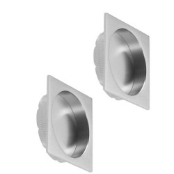 Paire de cuvettes carrées PQS Ø 48 mm pour porte coulissante EASY - BONAITI