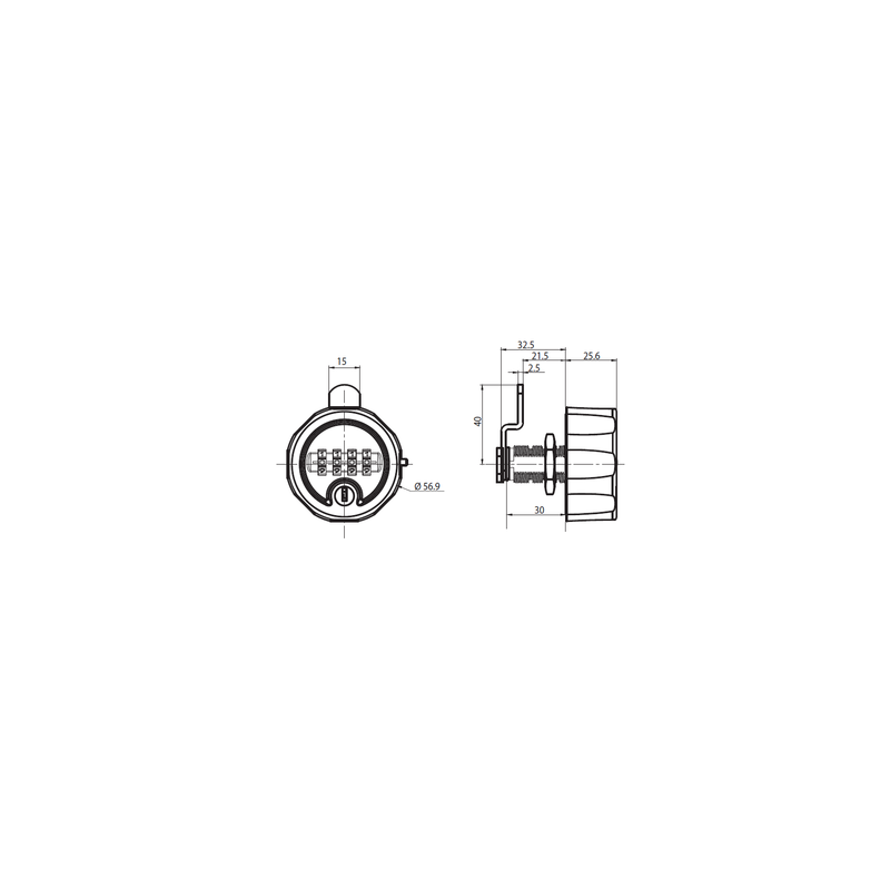 Serrure à code mécanique C4 MONO - RONIS